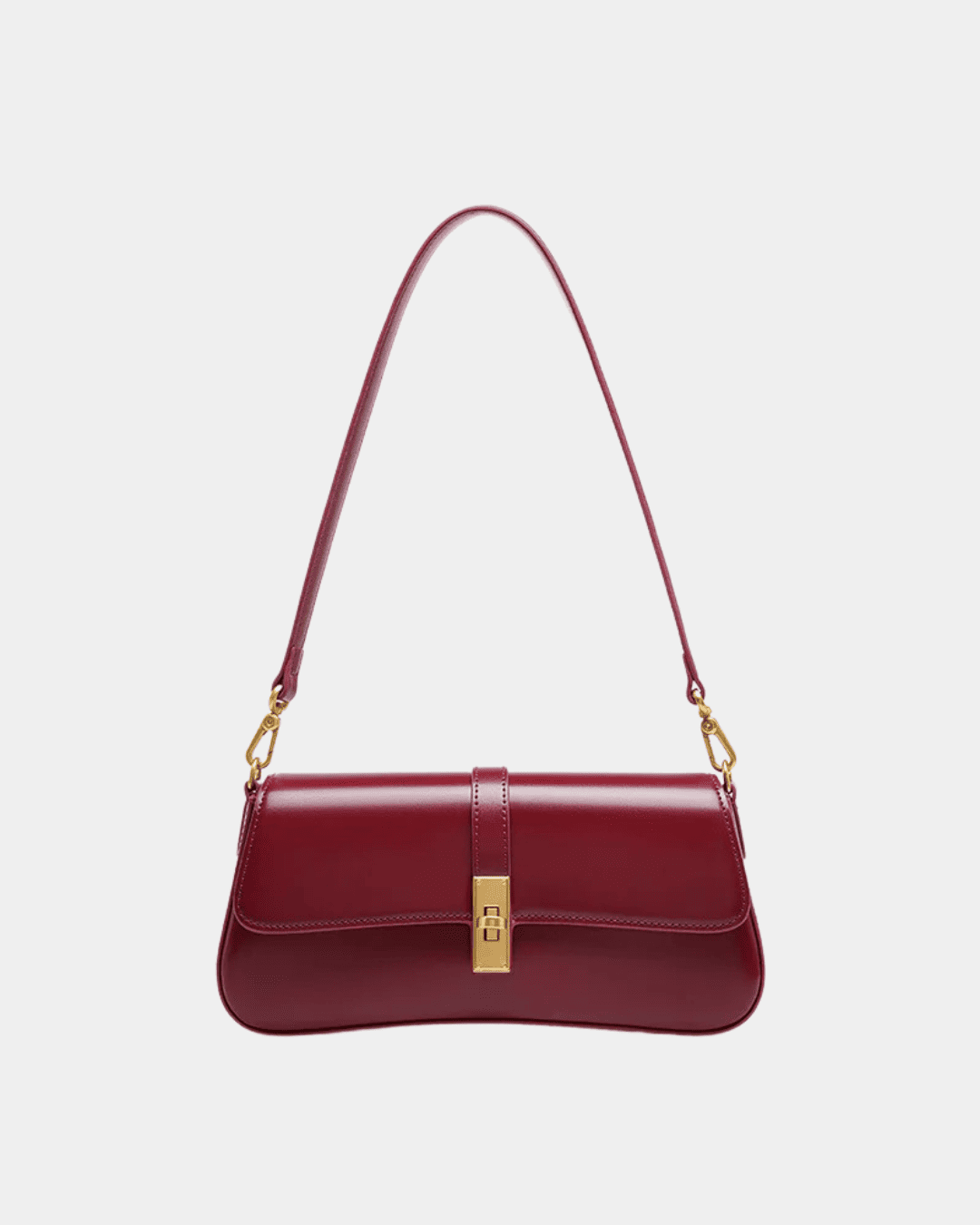 Bolsa Katiane Satchel baguette em couro