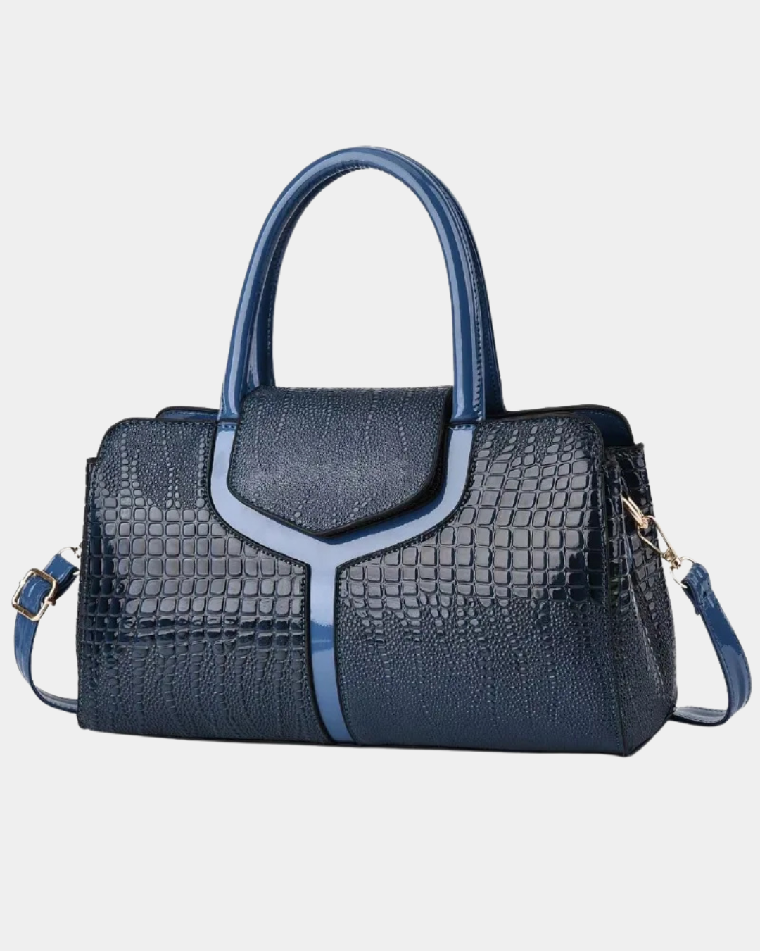 Bolsa Ana Bella em couro com textura