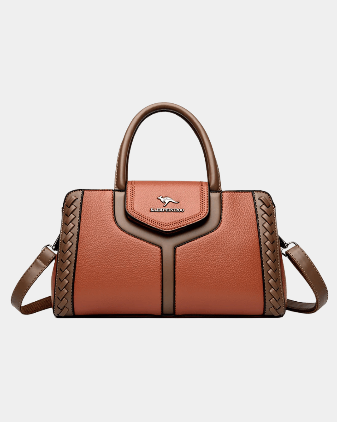 Bolsa Luana em couro estilo baguette