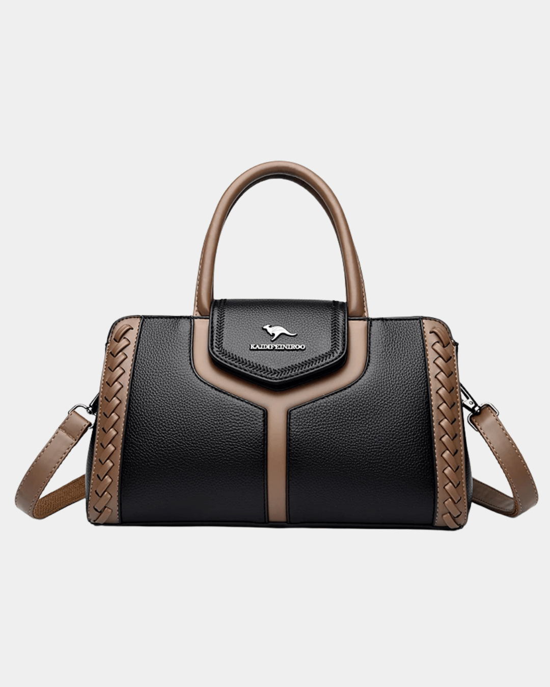 Bolsa Luana em couro estilo baguette