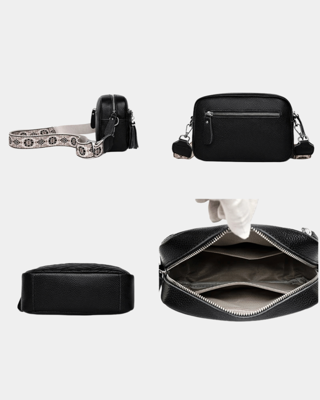 Bolsa Dany Transversal em couro