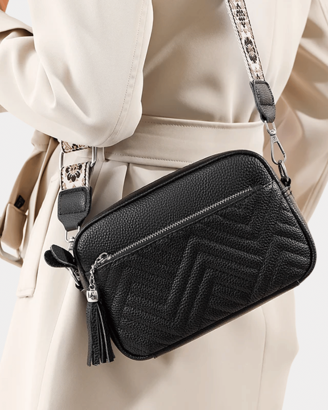 Bolsa Dany Transversal em couro
