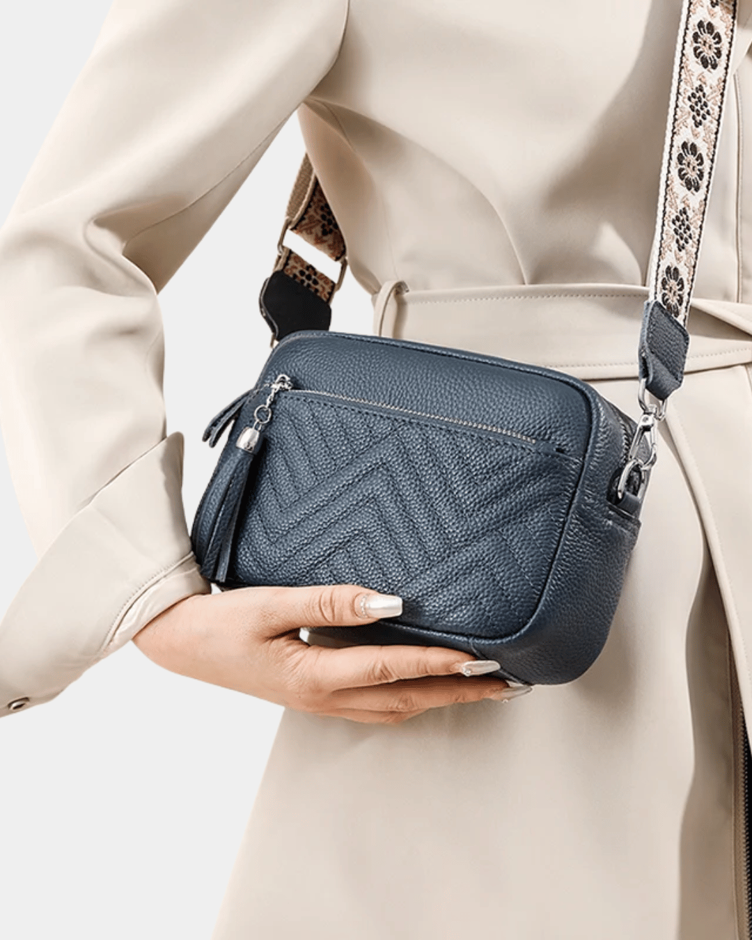 Bolsa Dany Transversal em couro