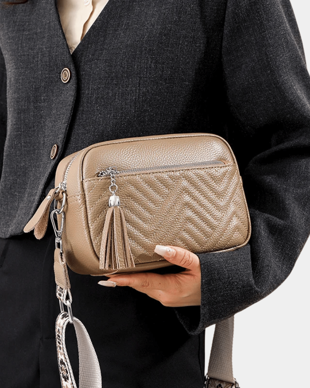 Bolsa Dany Transversal em couro