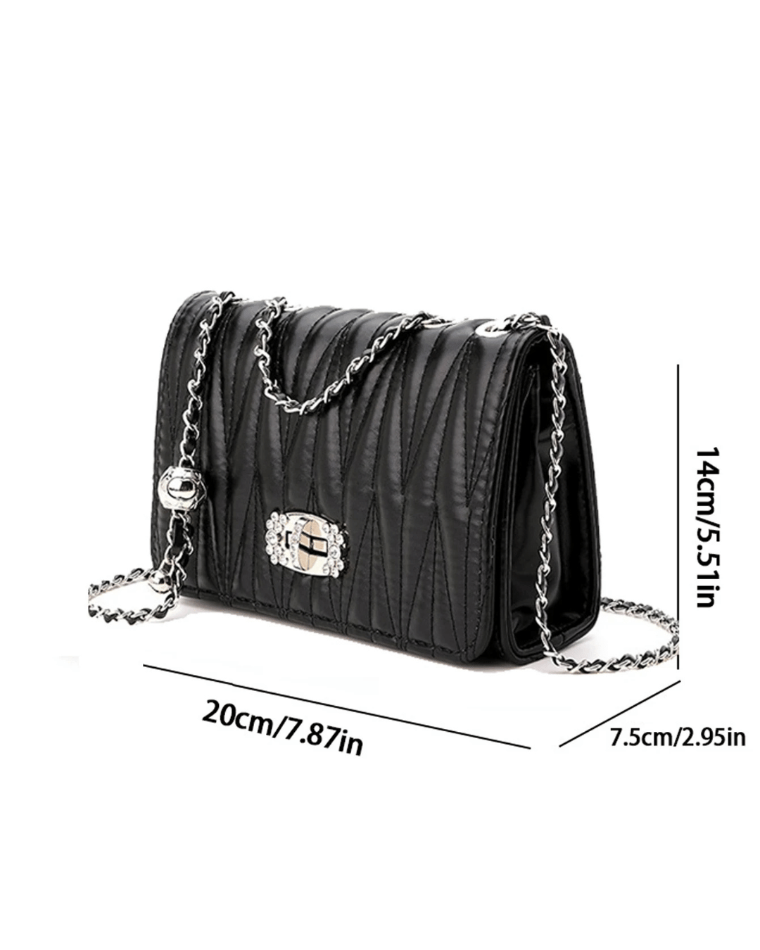 Bolsa acolchoada casual Paris