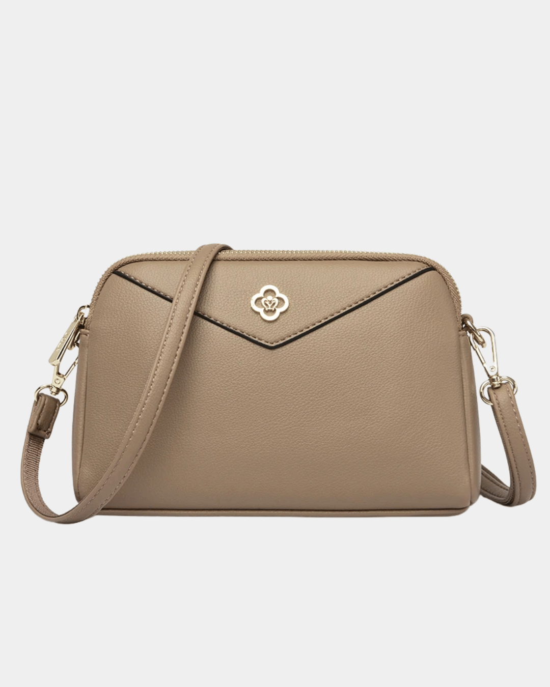 Bolsa de couro solta com alça fina