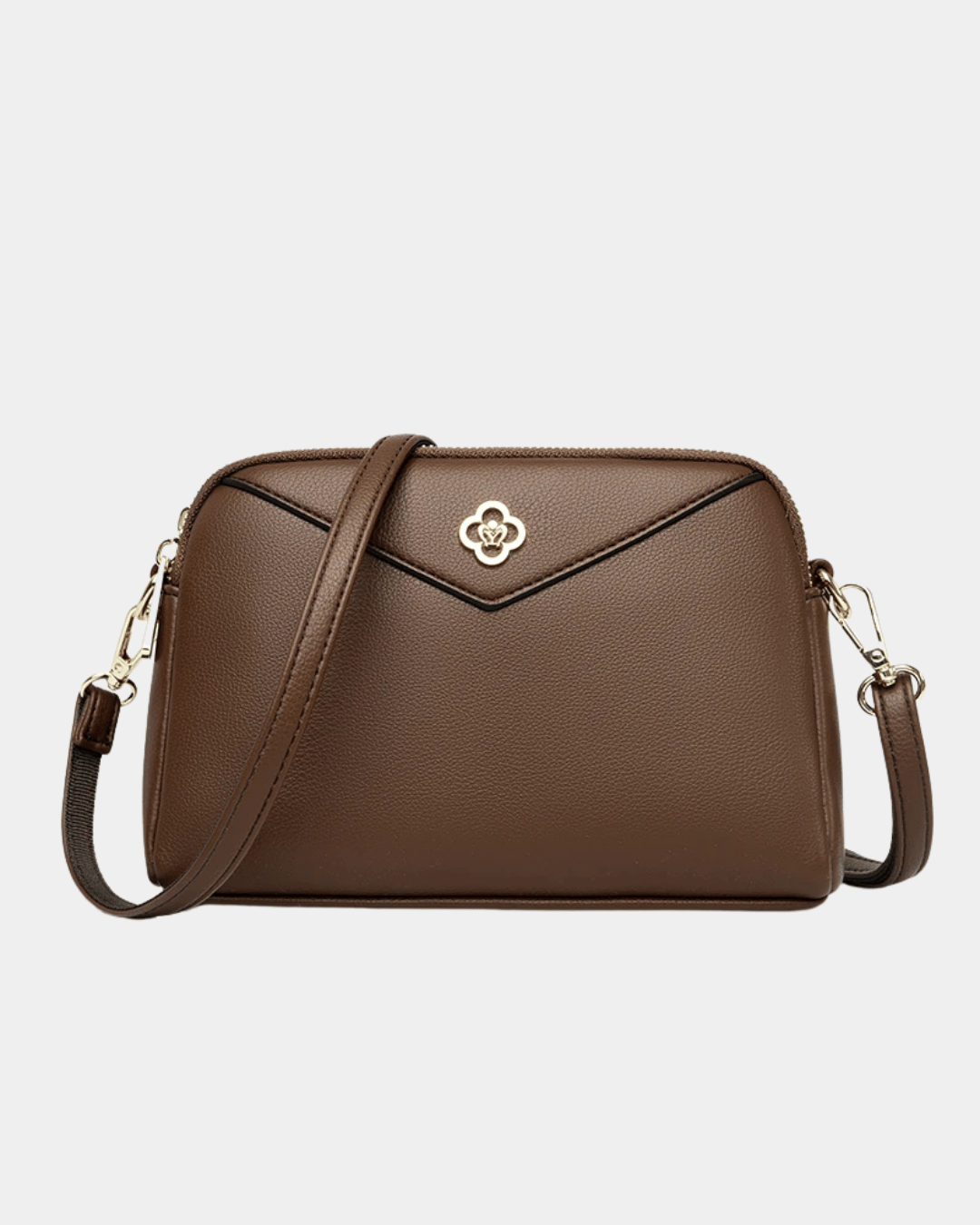 Bolsa de couro solta com alça fina