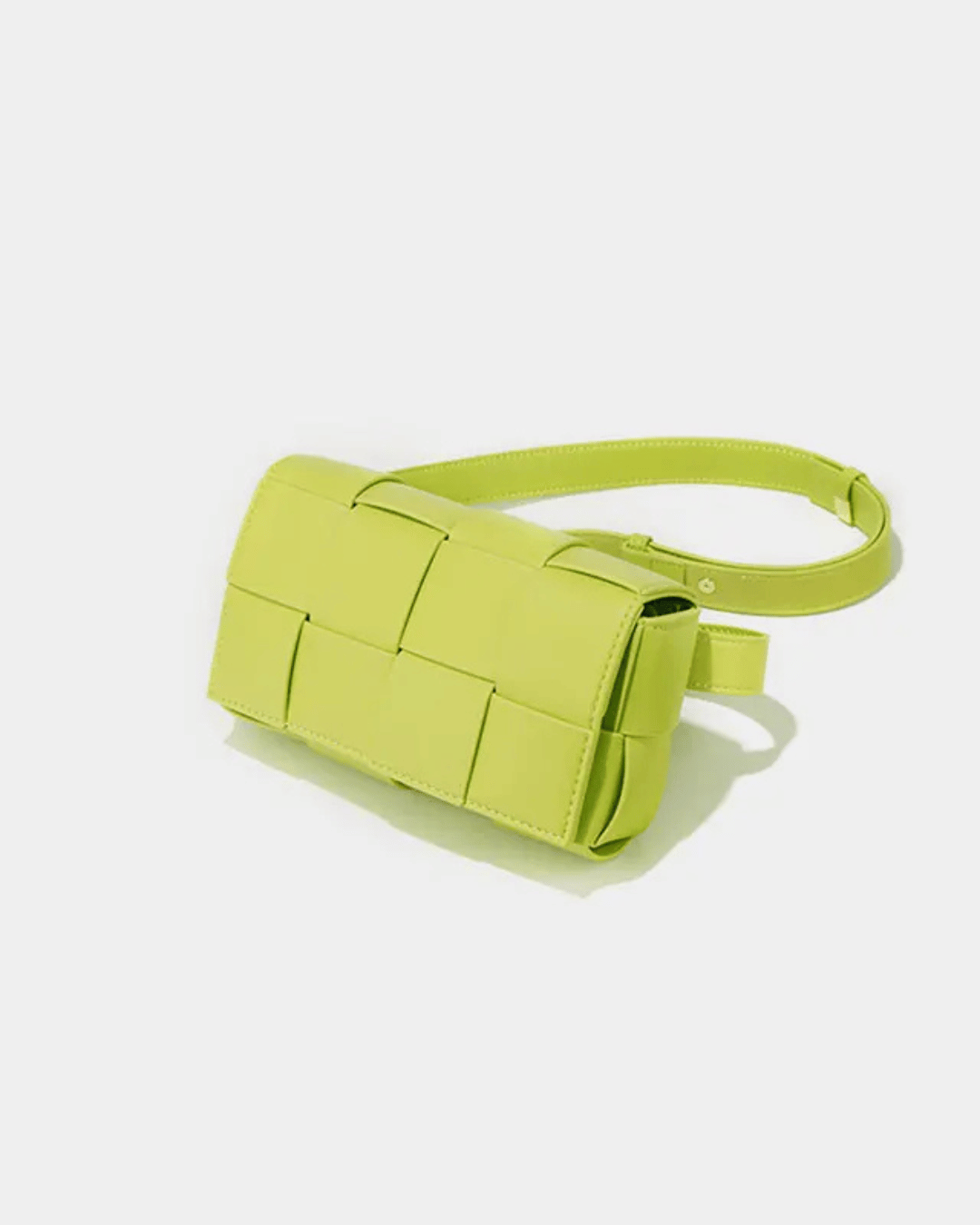 Bolsa Loren em couro acolchoado retangular