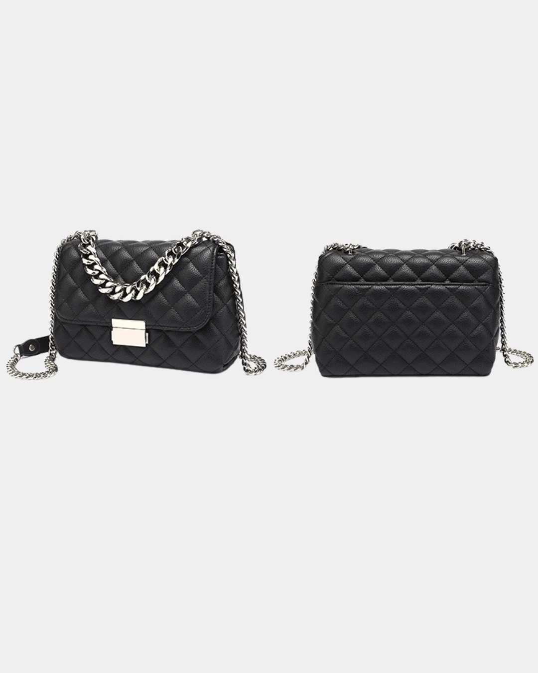 Bolsa Lilian de couro acolchoado