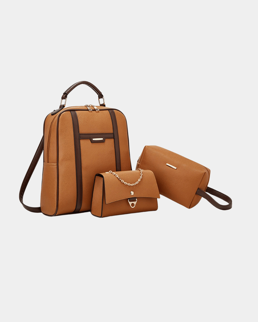 Kit de bolsa de couro de 3 peça