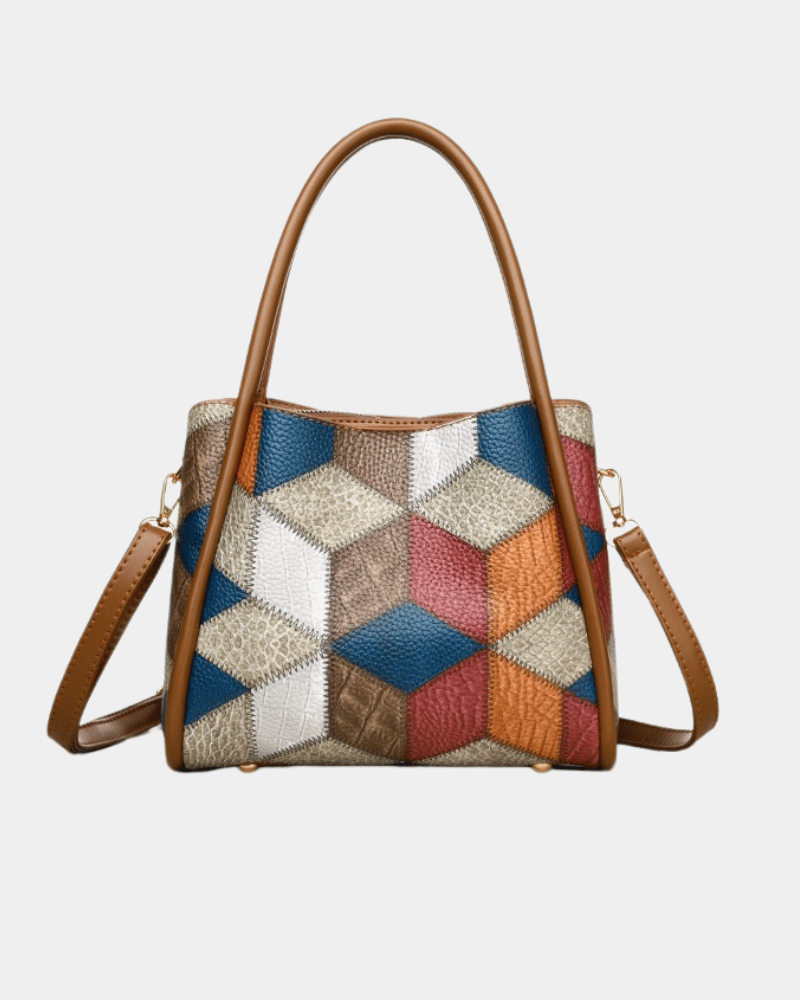 Bolsa Tote Bianca com Estampa Geométric