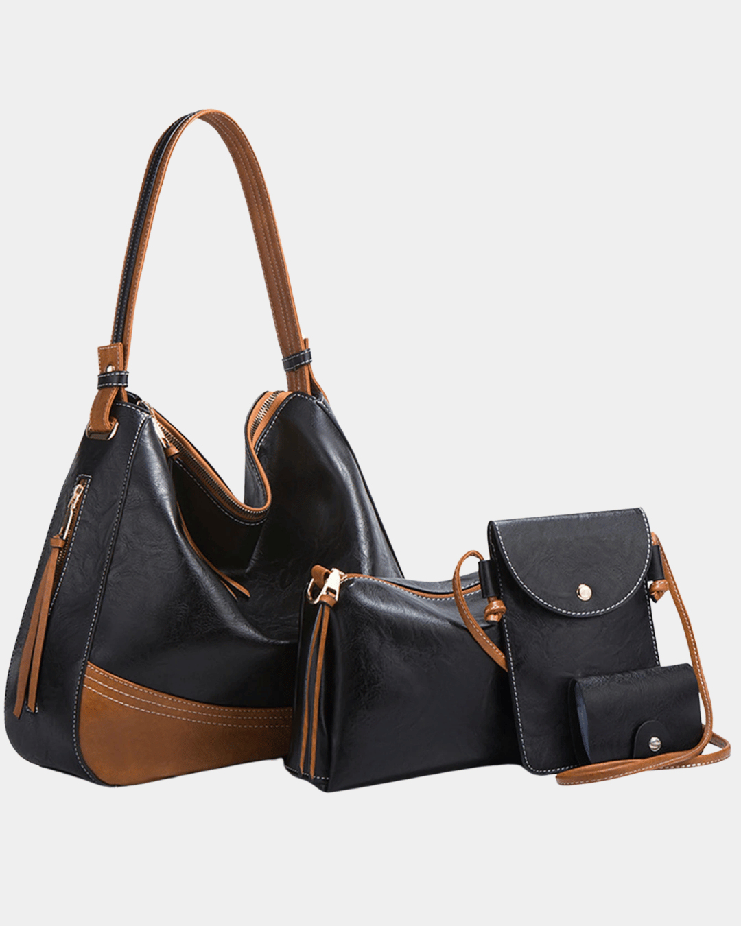 Kit de bolsa de couro premium de luxo