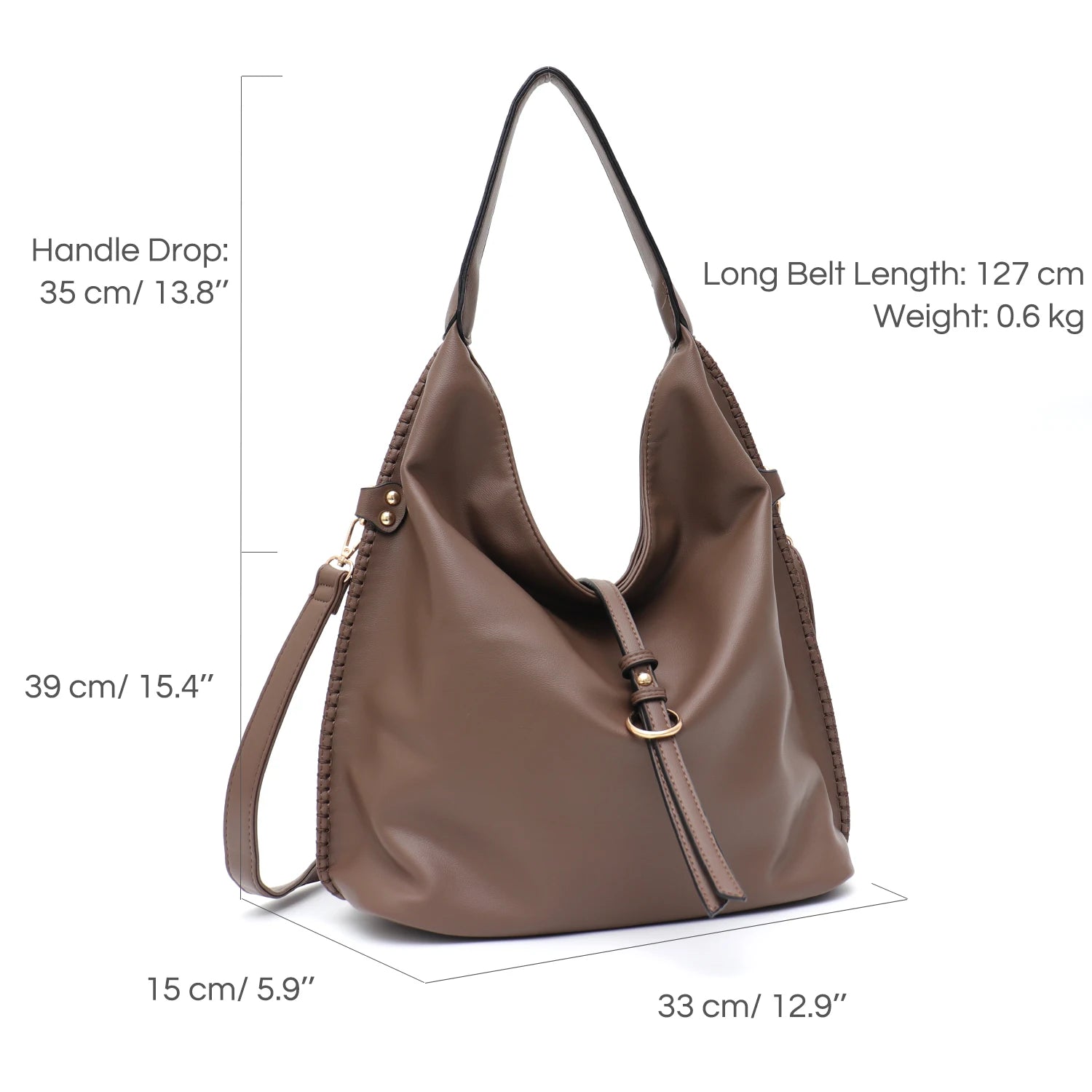 Bolsa Emma em couro legítim