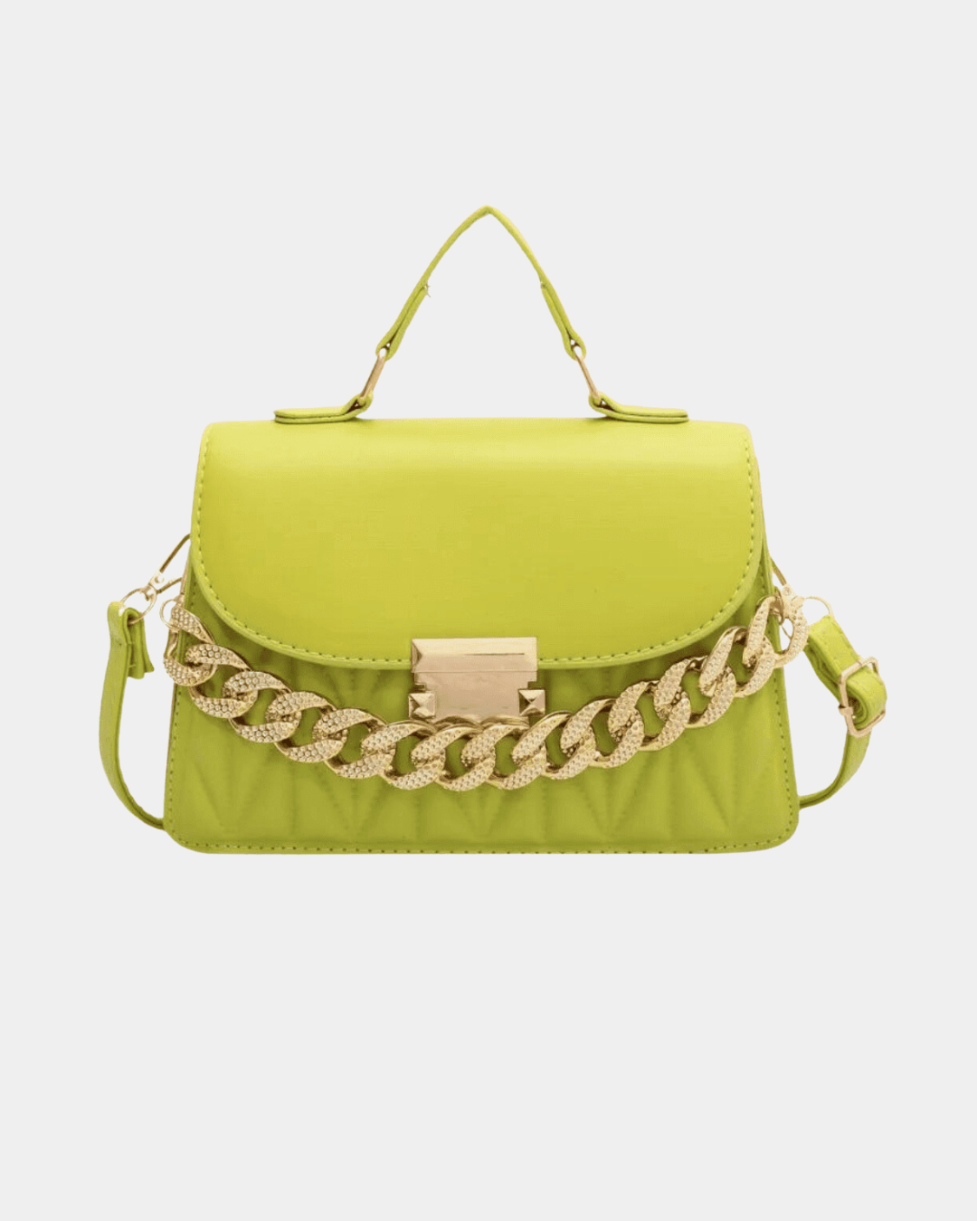 Bolsa Mara com corrente grossa de couro