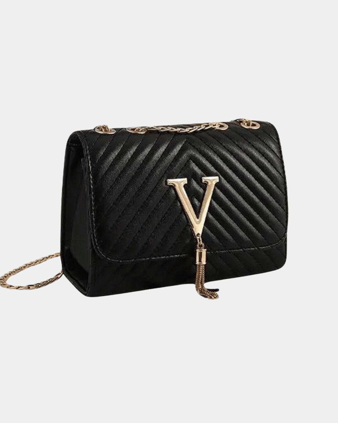 Bolsa V de couro Juju Santos