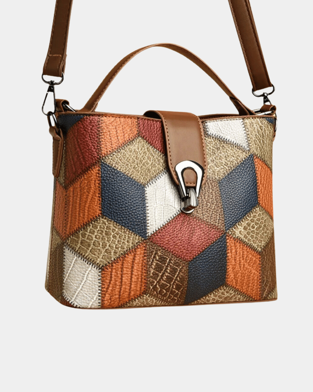 Bolsa tote Ellen com estampa geométrica