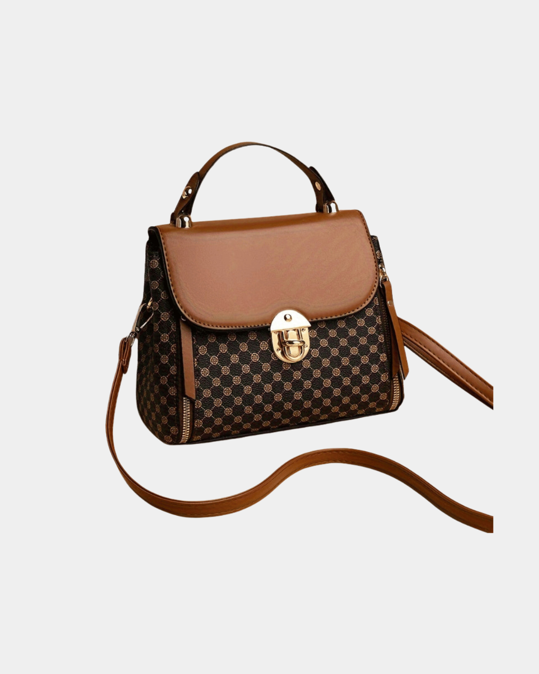 Bolsa de couro Eliane Geométric