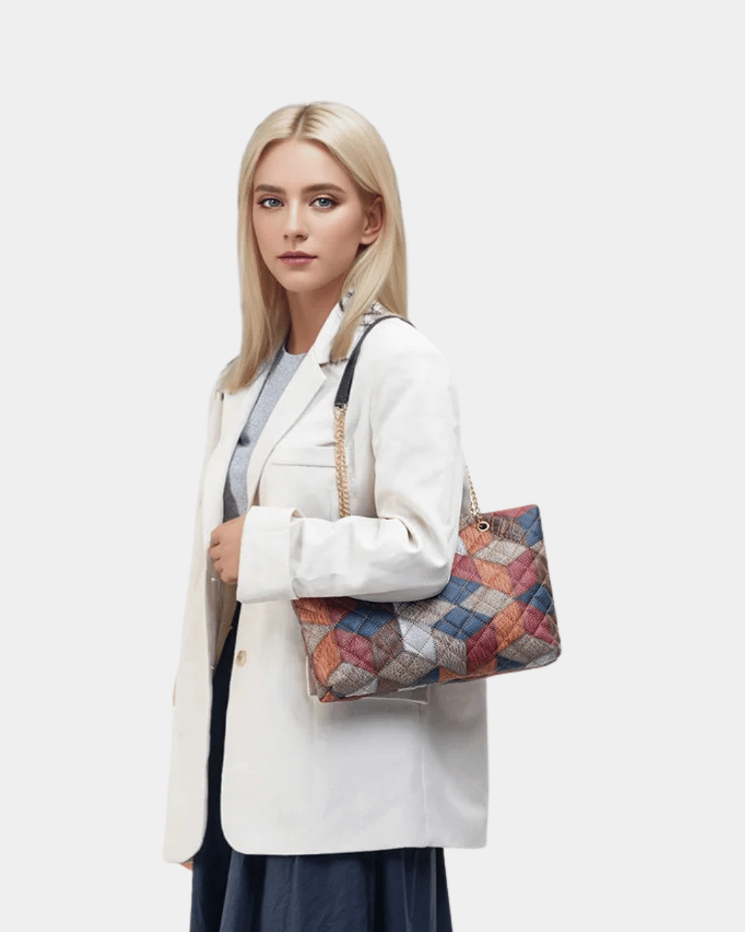 Bolsa Suzi com estampa geométrica