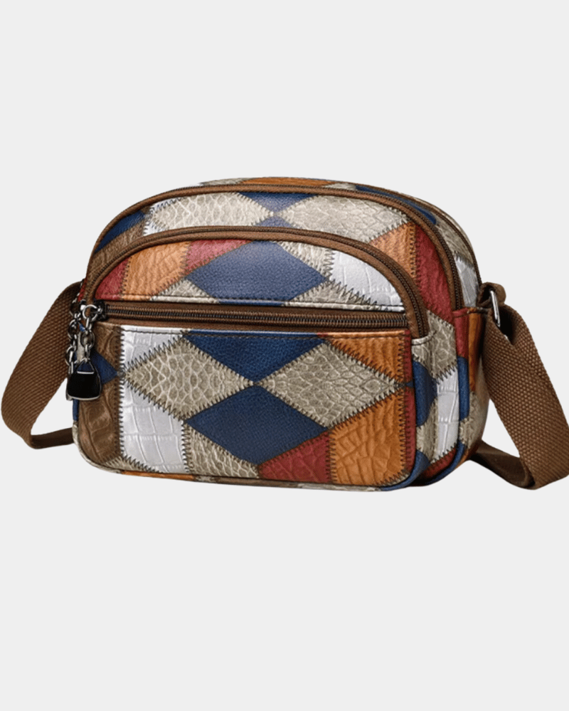 Bolsa com estampa geométrica estilo pochet