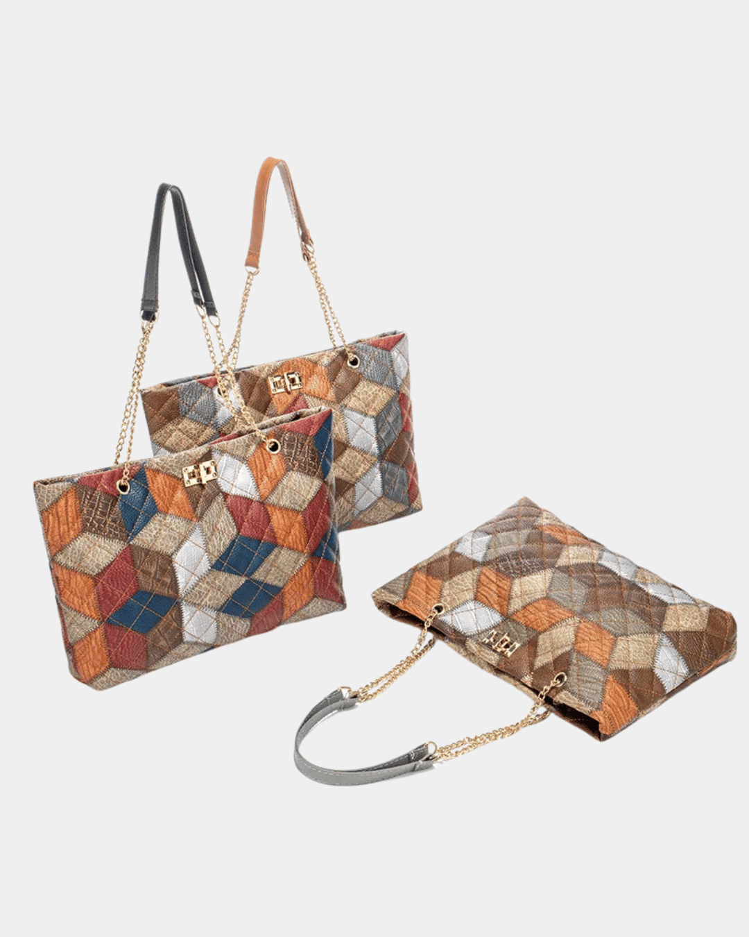 Bolsa Suzi com estampa geométrica